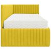vidaXL Estrutura de Cama de Canto com Colch&atilde;o 2 pcs Amarelo Veludo