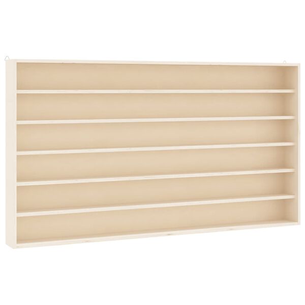 vidaXL Vitrine de colecionador de madeira com 6 prateleiras 100x9x55 cm