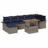 vidaXL Conjunto de Sof&aacute; de Jardim 8 unid. Cinzeto Rattan Sint&eacute;tico