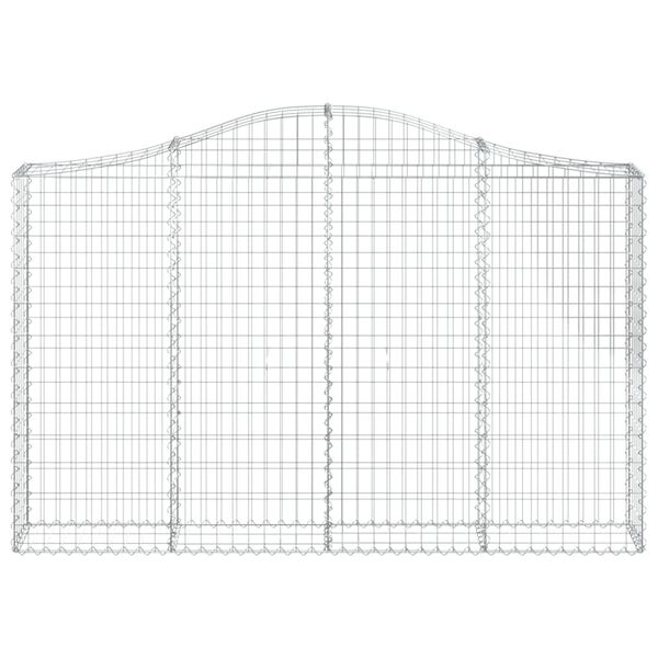 vidaXL Cestos gabi&atilde;o arqueados 18 pcs 200x30x120/140 ferro galvanizado