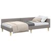 vidaXL Estrutura de Cama de Canto Cinzento-acastanhado 100 x 200 cm