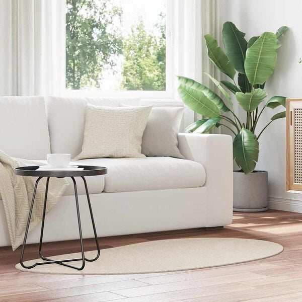 vidaXL Tapetes de &aacute;rea HUARTE Bege 80 x 150 cm Poli&eacute;ster