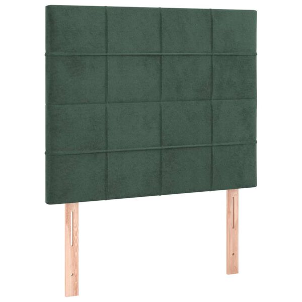 vidaXL Cabeceira Verde Escuro 90x5x118/128 cm Veludo