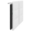 vidaXL Almofad&atilde;o de cabeceira Zadar 160 cm couro artificial branco e preto