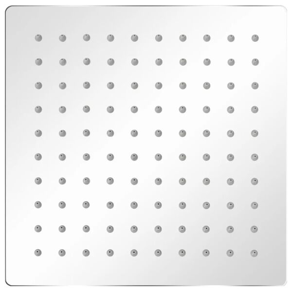 vidaXL Cabe&ccedil;a de chuveiro 2 pcs a&ccedil;o inoxid&aacute;vel 20x20 cm