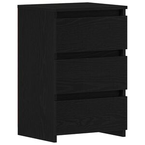 vidaXL Arm&aacute;rio de Cabeceira Carvalho Preto 40 x 35 x 62,5 cm