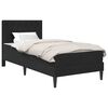vidaXL Estrutura de cama com colch&atilde;o Preto 90 x 190 cm Veludo