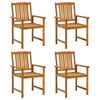 vidaXL Cadeiras de jardim 4 pcs madeira de ac&aacute;cia maci&ccedil;a