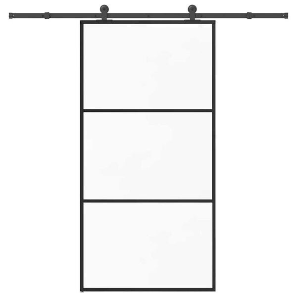 vidaXL Porta deslizante c/ conj ferragens 102x205cm vidro ESG/alum&iacute;nio