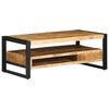 vidaXL Mesa de centro 90x50x36 cm madeira de mangueira &aacute;spera maci&ccedil;a