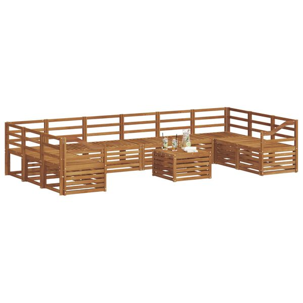 vidaXL Conjuntos de sof&aacute;s Natural Madeira S&oacute;lida de Ac&aacute;cia