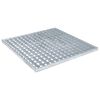 vidaXL Grelha Prateado 50 x 50 x 2 cm A&ccedil;o Galvanizado a Quente
