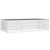 vidaXL Coelheira de 2 pain&eacute;is 220x110x55 cm ferro galvanizado