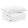 vidaXL Conjunto de Edredom 2 unid. 140 x 200 cm Inverno Bambu Branco
