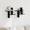 vidaXL Prateleiras de parede 2 pcs derivados madeira carvalho preto