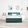 vidaXL Cama Box com colch&atilde;o Verde Escuro 140 x 190 cm Veludo