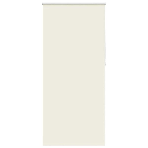vidaXL Cortina de rolo blackout, 124,4 x 230 cm, largura do tecido 120 cm, branco-creme