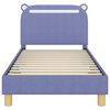 vidaXL Estrutura de Cama Infantil com Cabeceira Azul Jeans 80 x 160 cm