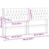 vidaXL Cabeceira estofada Cinza Escuro 180 cm