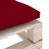 vidaXL Otomano de paletes p/ jardim com almofad&atilde;o vermelho tinto pinho