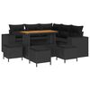vidaXL Conjunto de Sof&aacute; de Jardim 9 unid. 8-N&uacute;mero de lugares Preto