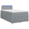 vidaXL Cama box spring com colch&atilde;o Cinzento-claro 120 x 200 cm Tecido
