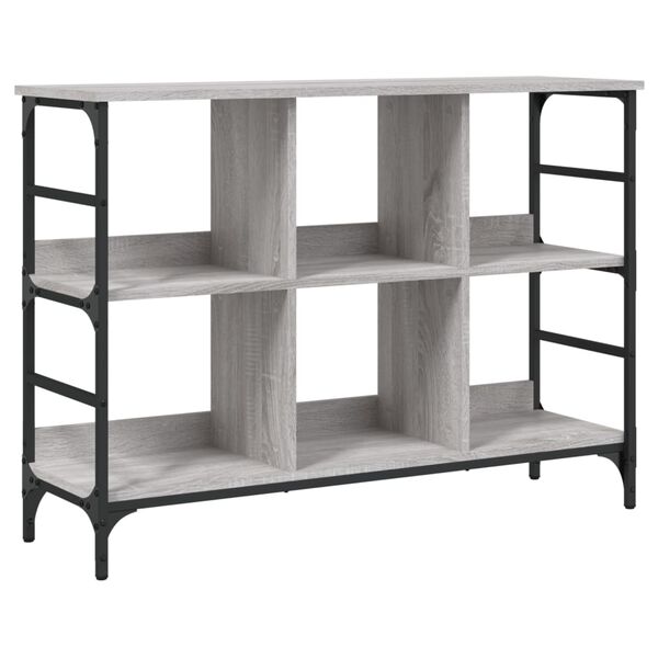 vidaXL Aparador 102x32x73,5 cm derivados de madeira cinzento sonoma