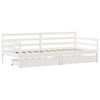 vidaXL Sof&aacute;-cama c/ gavetas 90x200cm madeira de pinho maci&ccedil;a branco