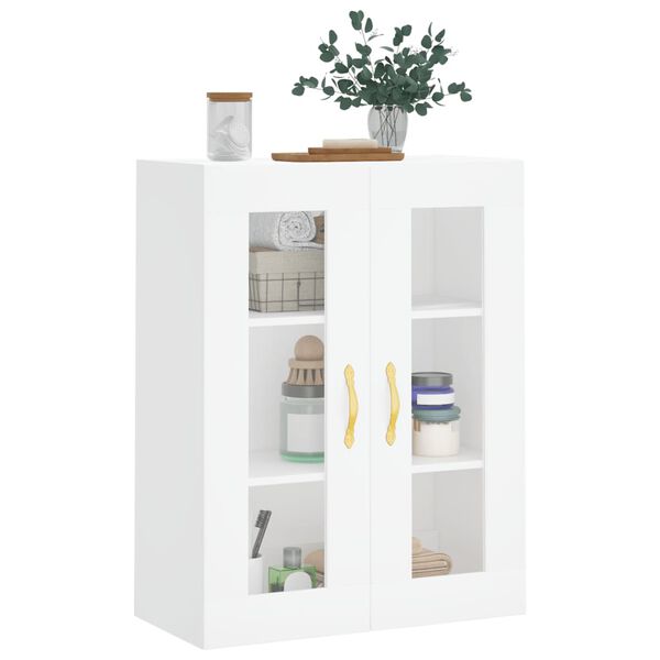vidaXL Arm&aacute;rio de parede 69,5x34x90 cm branco