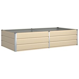 vidaXL Floreira Ivory 195 x 100 x 45 cm A&ccedil;o Galvanizado