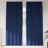 vidaXL Cortinas opacas 2 pcs Azul Escuro 140 x 260 cm Veludo