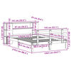 vidaXL Cama com estante sem colchão 135x190 cm pinho maciço