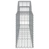 vidaXL Cestos gabi&atilde;o arqueados 12pcs 200x30x60/80 cm ferro galvanizado