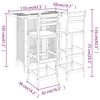 vidaXL 3 pcs conjunto de bar para jardim madeira de ac&aacute;cia maci&ccedil;a