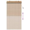 vidaXL Estores de rolo com cortinas Manual Natura 100 x 220 cm Bambu