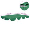 vidaXL Toldo suplente p/ baloiço de jardim 150/130x105/70 cm verde