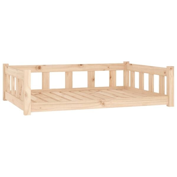 vidaXL Cama para c&atilde;es 105,5x75,5x28 cm Madeira maci&ccedil;a de pinho
