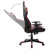 vidaXL Cadeira de gaming couro artificial preto e vermelho