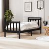 vidaXL Estrutura cama pequena solteiro 75x190 cm madeira maci&ccedil;a preto