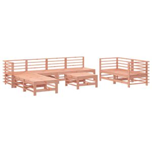 vidaXL 9 pcs conjunto lounge de jardim madeira de douglas maci&ccedil;a
