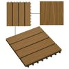 vidaXL Telha de Deck Design 3D 11 pcs Teca 30 x 30 cm WPC