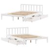 vidaXL Cama sem colchão 160x200 cm madeira de pinho maciça branco