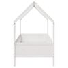 vidaXL Cama infantil formato de casa 90x200 cm pinho maciço branco