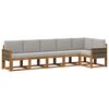 vidaXL Conjunto de Sof&aacute;s para Exterior 6 pcs Natural e Cinzento-Claro