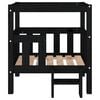 vidaXL Cama para c&atilde;es 65,5x50,5x70 cm madeira de pinho maci&ccedil;a preto