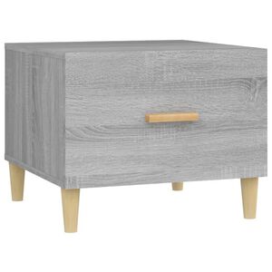 vidaXL Mesa de centro 50x50x40 cm derivados de madeira cinzento sonoma