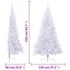 vidaXL Meia árvore de Natal artificial com suporte 210 cm PVC branco