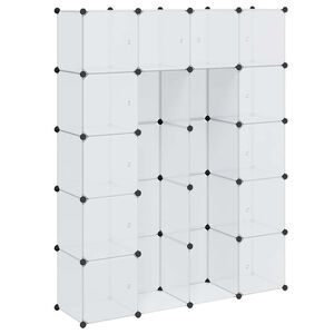 vidaXL Arm&aacute;rio pl&aacute;stico modular 14 gavetas 37x146x180,5cm branco