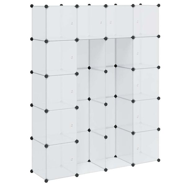 vidaXL Arm&aacute;rio pl&aacute;stico modular 14 gavetas 37x146x180,5cm branco