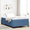 vidaXL Cama Box Azul e Branco 120 x 200 cm Tecido de Veludo Cotele